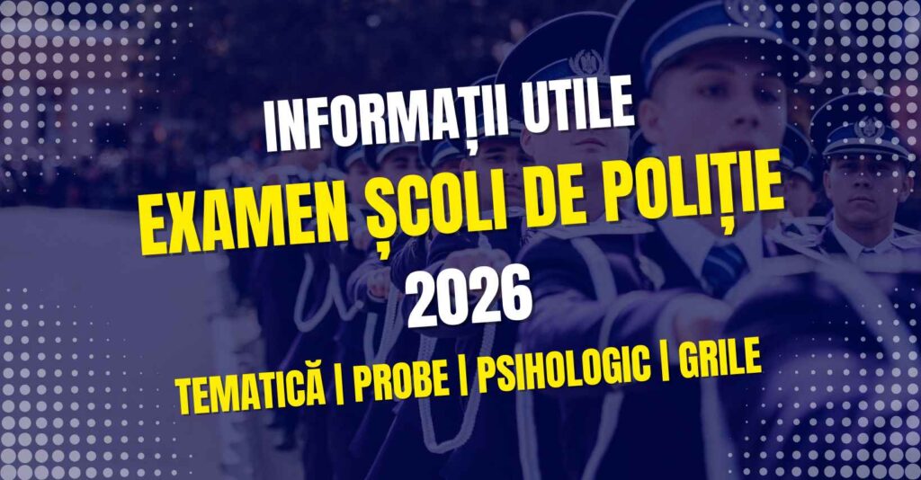 examen politie 2026
